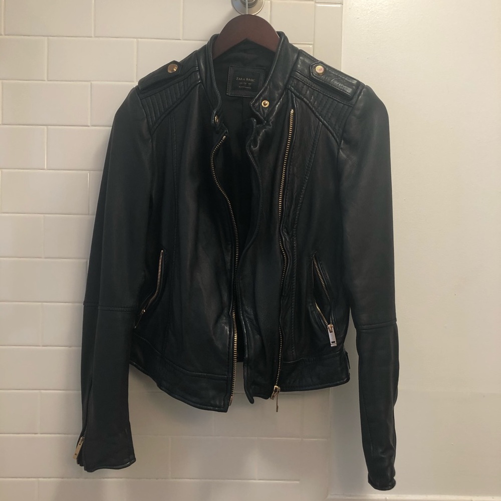Zara leather jacket